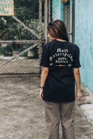 Auto Supply Short Sleeve Tee in Black